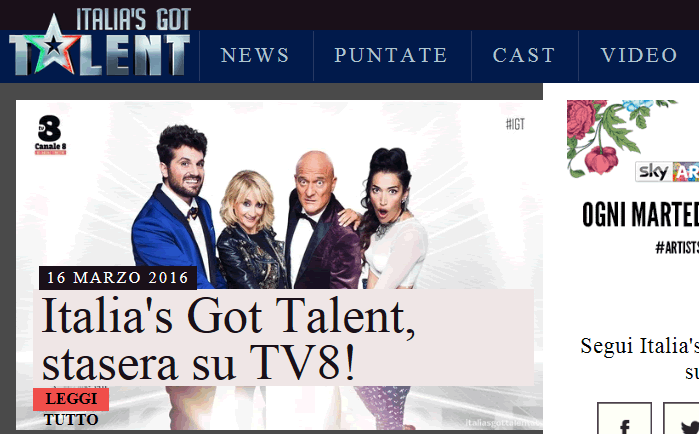 世界で人気got Talentのイタリア版italia S Got Talentが放送開始 世界旅行雑記帳